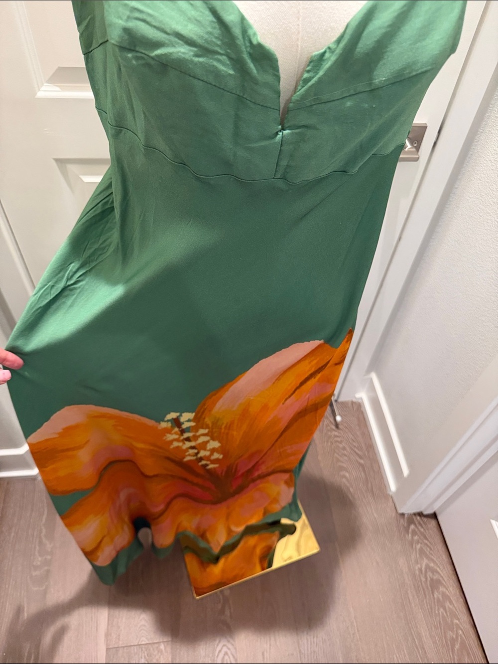 FARM Rio Green Thalia Long Dress Size XL - Picture 5 of 8